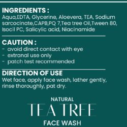 Orgenia Tea Tree Facewash With 2% Salicylic Acid -100ml –  Best For Pimple, Acne & Oil Cantrol