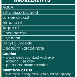 Orgenia Vitamin-C Facewash-100ml – Brightens skin, reduces dark spots, and boosts collagen