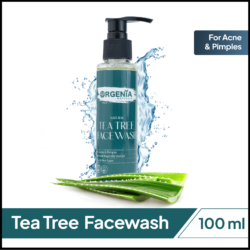 Orgenia Tea Tree Facewash With 2% Salicylic Acid -100ml –  Best For Pimple, Acne & Oil Cantrol