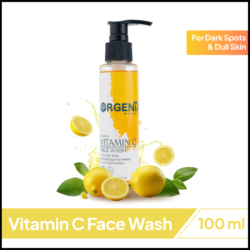Orgenia Vitamin-C Facewash-100ml – Brightens skin, reduces dark spots, and boosts collagen
